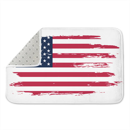 Grunge Flag Of USA Print Indoor Door Mat