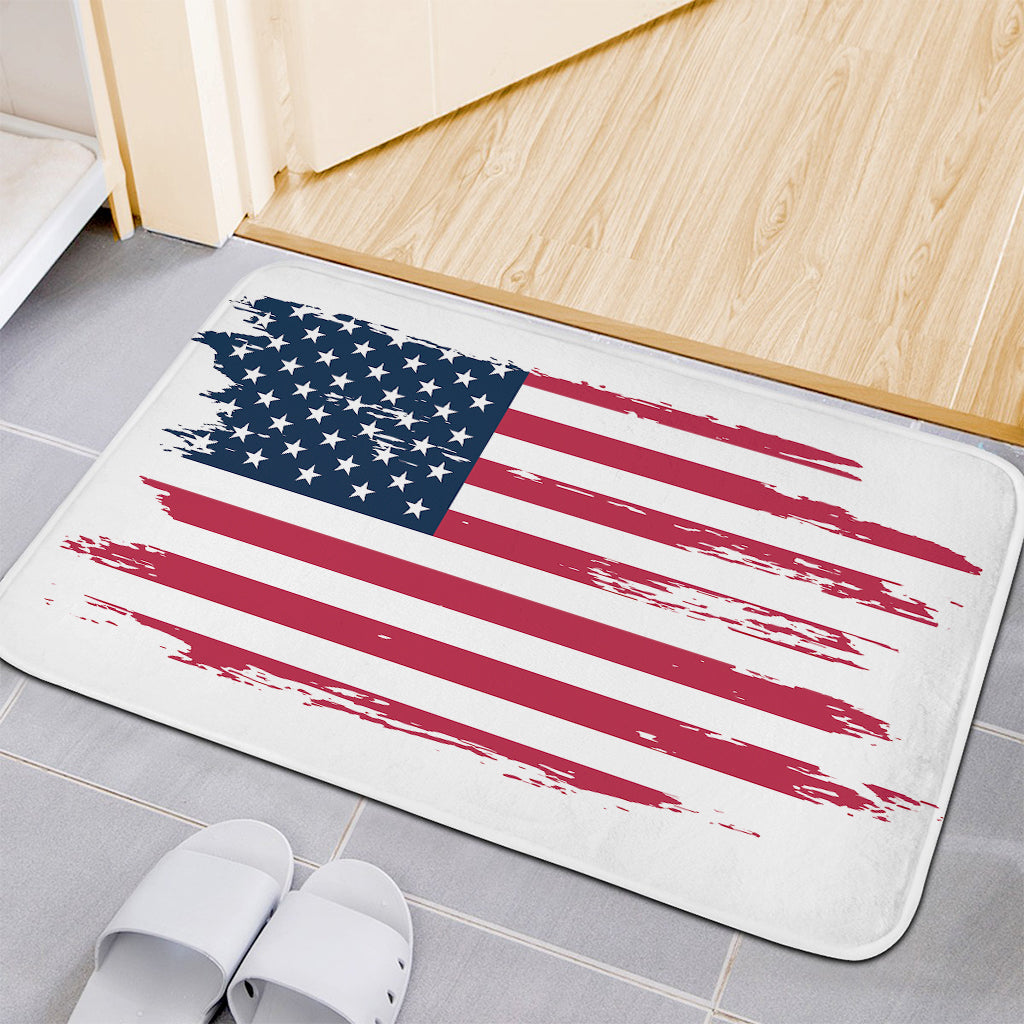 Grunge Flag Of USA Print Indoor Door Mat