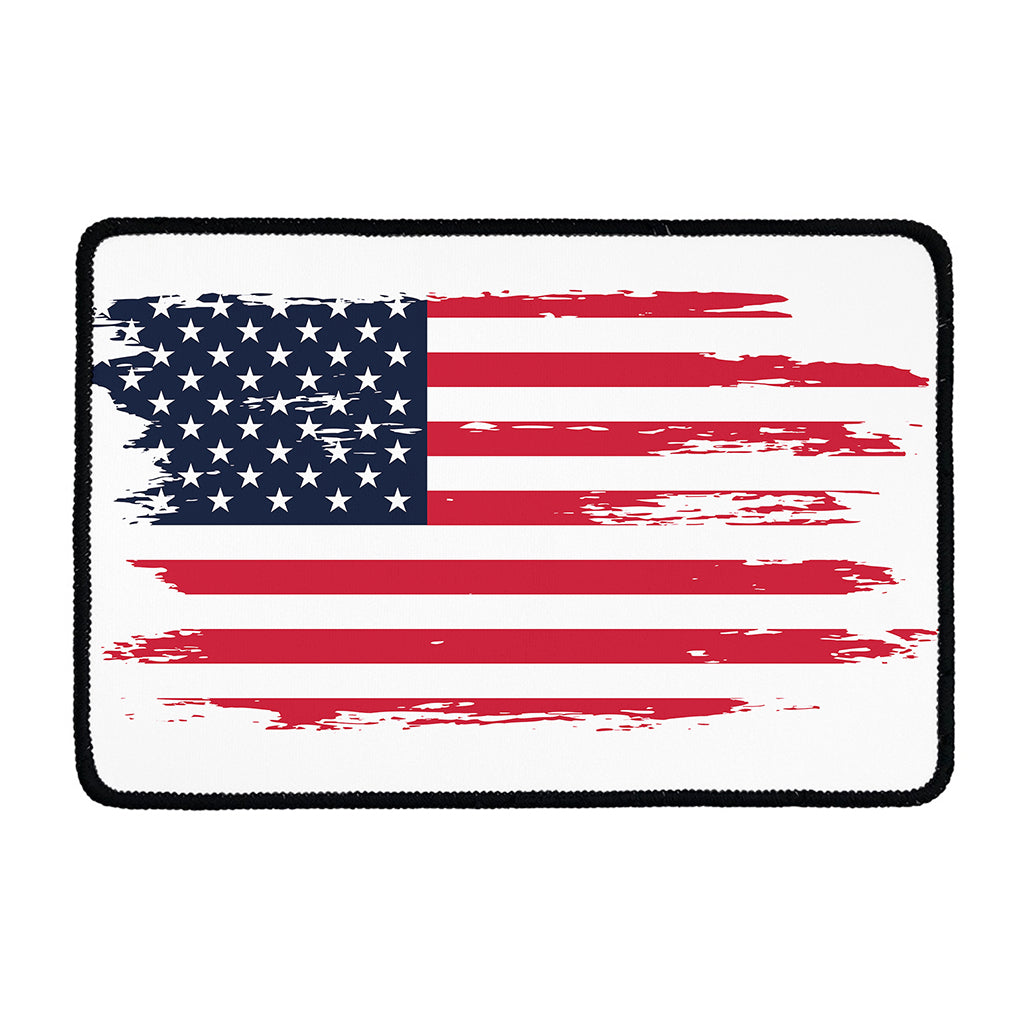 Grunge Flag Of USA Print Kitchen Mat
