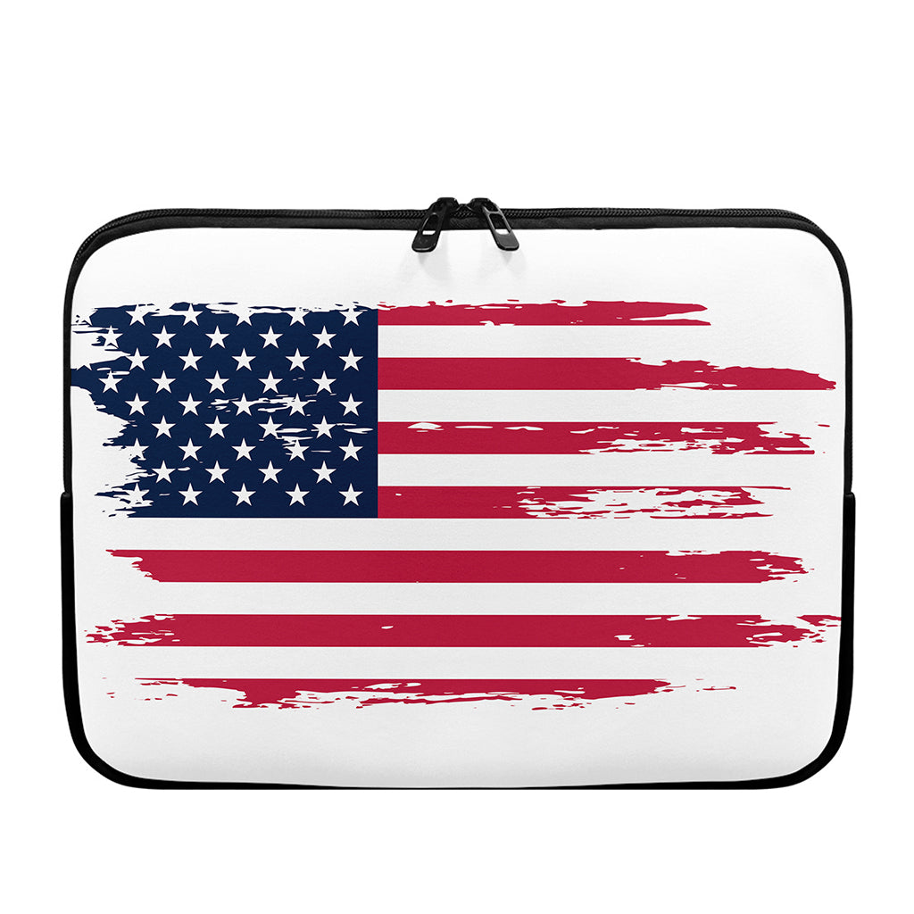 Grunge Flag Of USA Print Laptop Sleeve