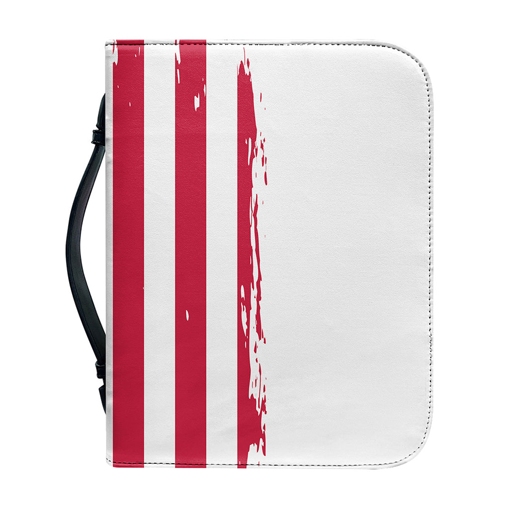 Grunge Flag Of USA Print Leather Bible Cover