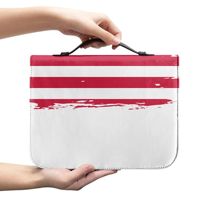 Grunge Flag Of USA Print Leather Bible Cover
