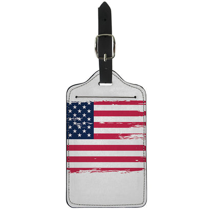 Grunge Flag Of USA Print Luggage Tag