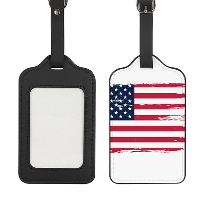 Grunge Flag Of USA Print Luggage Tag