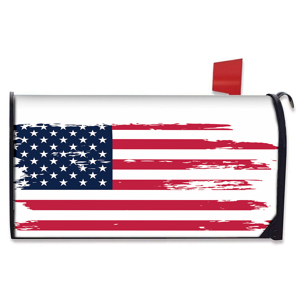 Grunge Flag Of USA Print Mailbox Cover