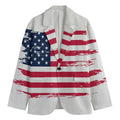 Grunge Flag Of USA Print Men's Blazer