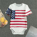 Grunge Flag Of USA Print Men's Bodysuit