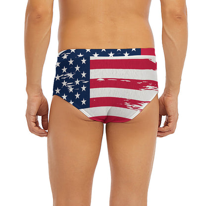 Grunge Flag Of USA Print Men's Briefs