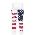 Grunge Flag Of USA Print Men's leggings
