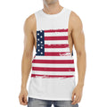 Grunge Flag Of USA Print Men's Muscle Tank Top