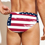 Grunge Flag Of USA Print Men's Swim Briefs