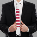 Grunge Flag Of USA Print Necktie