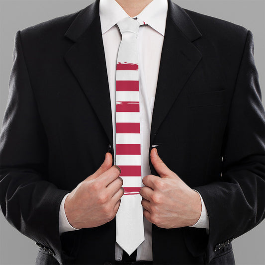 Grunge Flag Of USA Print Necktie