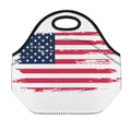 Grunge Flag Of USA Print Neoprene Lunch Bag