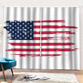 Grunge Flag Of USA Print Pencil Pleat Curtains