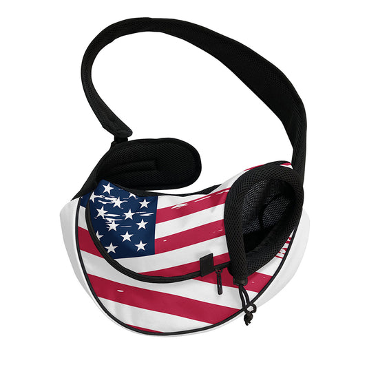 Grunge Flag Of USA Print Pet Sling Carrier
