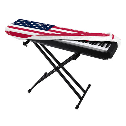 Grunge Flag Of USA Print Piano Keyboard Cover
