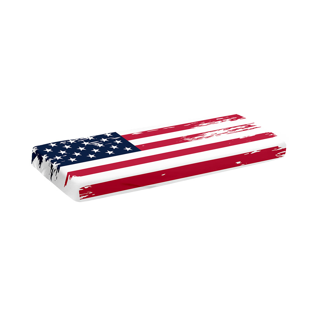 Grunge Flag Of USA Print Piano Keyboard Cover