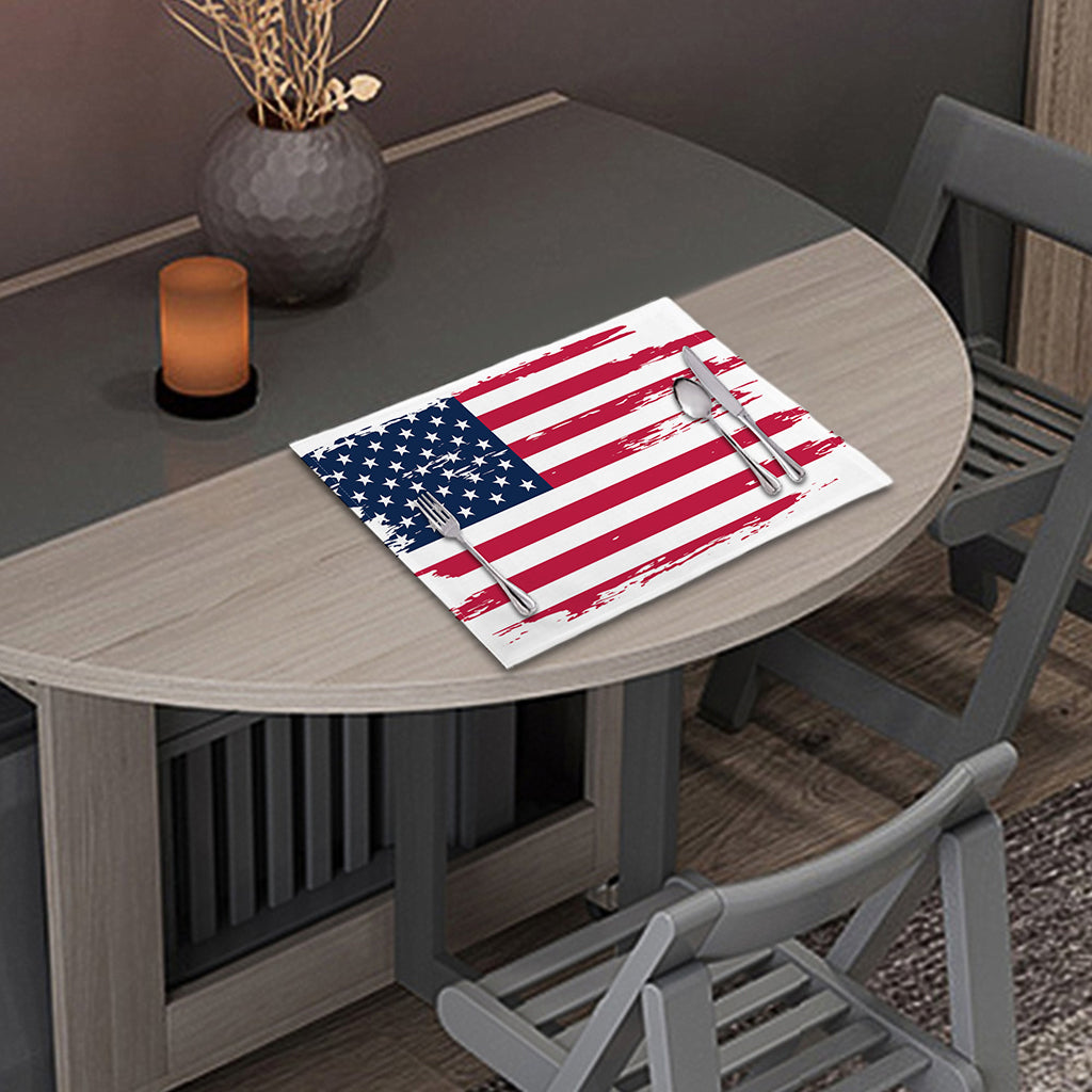 Grunge Flag Of USA Print Placemat