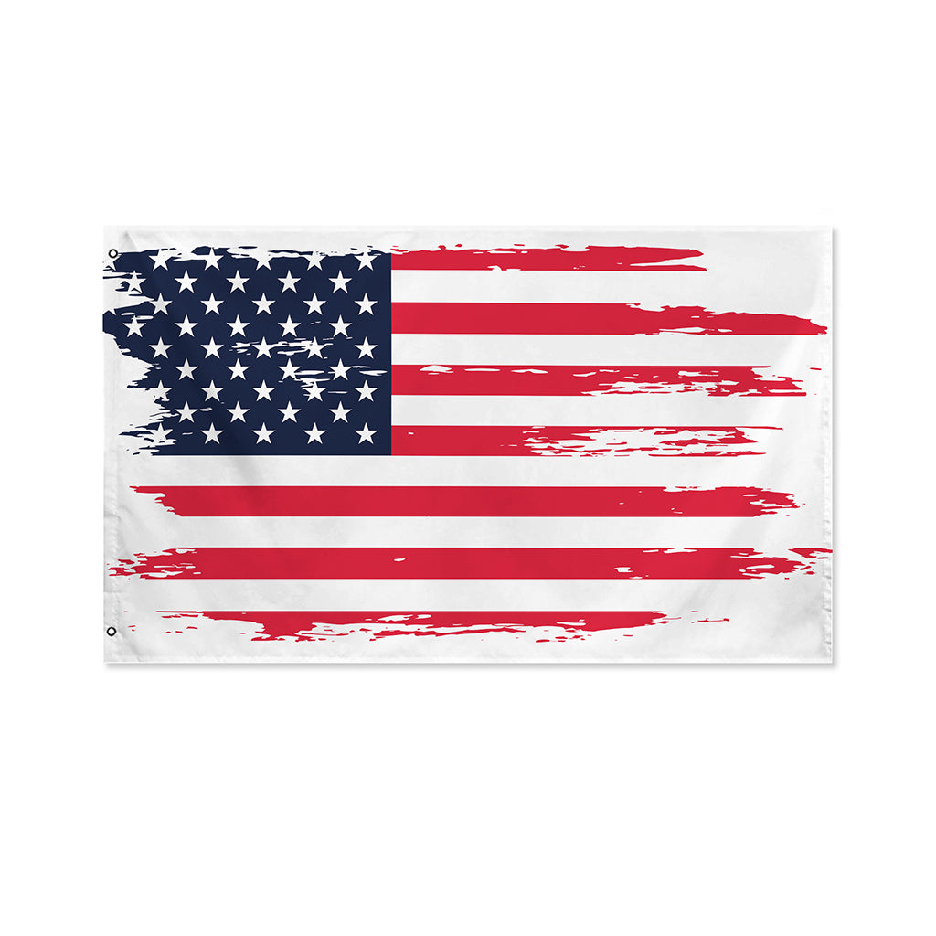 Grunge Flag Of USA Print Polyester Flag