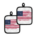 Grunge Flag Of USA Print Pot Holders