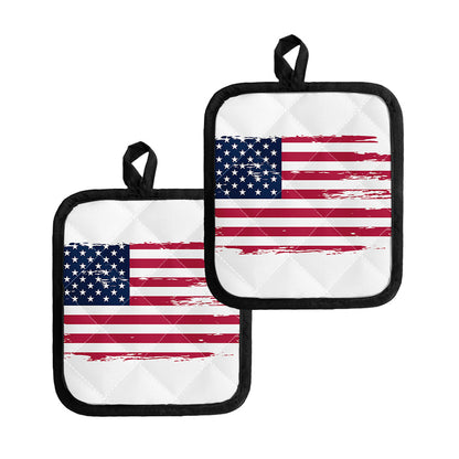 Grunge Flag Of USA Print Pot Holders