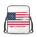 Grunge Flag Of USA Print Rectangular Crossbody Bag