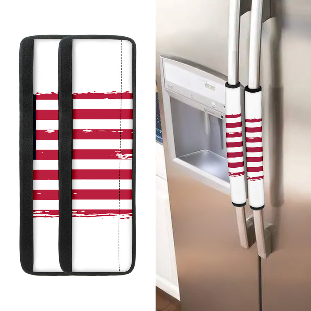 Grunge Flag Of USA Print Refrigerator Handle Covers