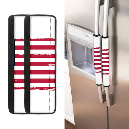 Grunge Flag Of USA Print Refrigerator Handle Covers