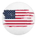 Grunge Flag Of USA Print Round Blanket