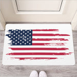 Grunge Flag Of USA Print Rubber Doormat