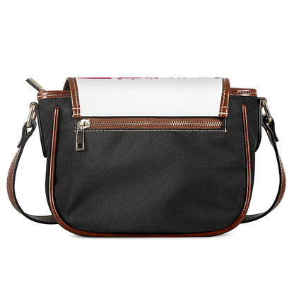 Grunge Flag Of USA Print Saddle Bag