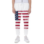 Grunge Flag Of USA Print Scuba Joggers