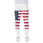 Grunge Flag Of USA Print Scuba Joggers