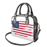 Grunge Flag Of USA Print Shoulder Handbag