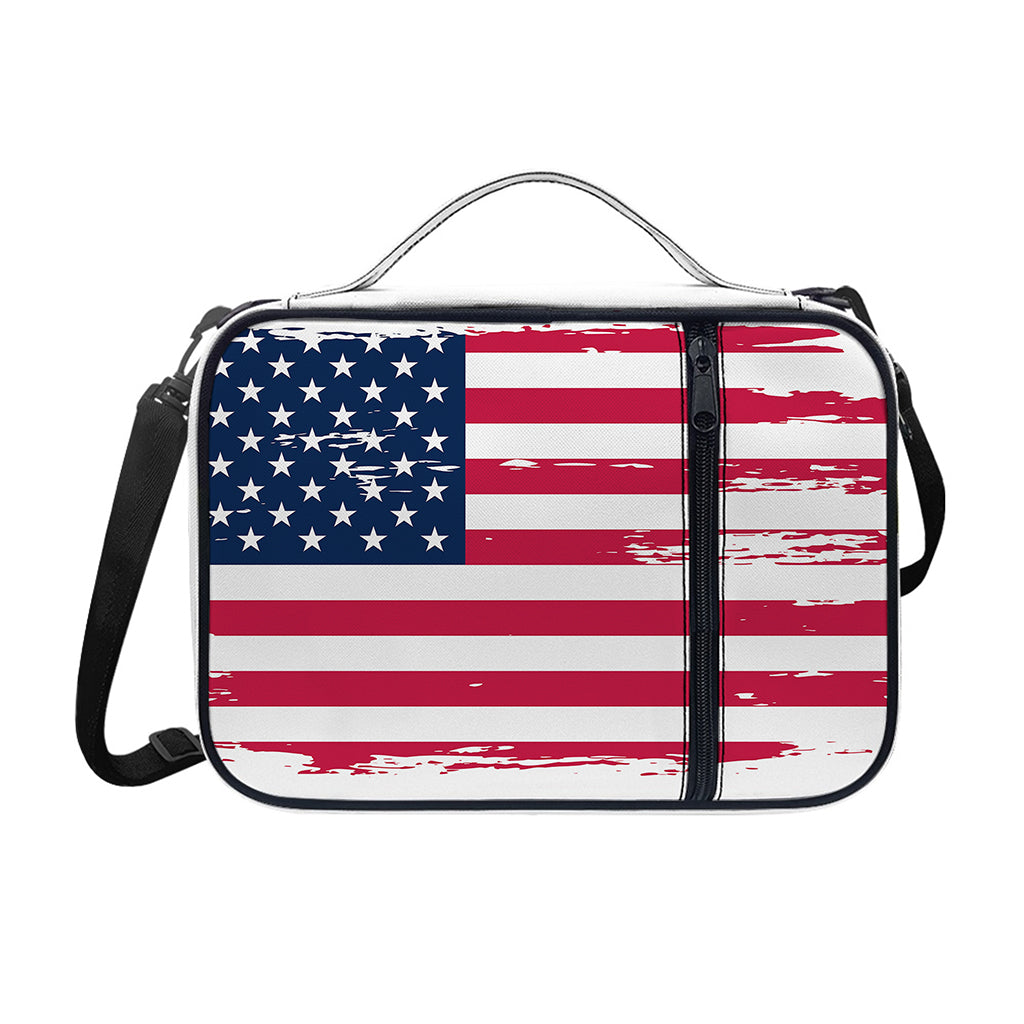 Grunge Flag Of USA Print Shoulder Strap Bible Bag