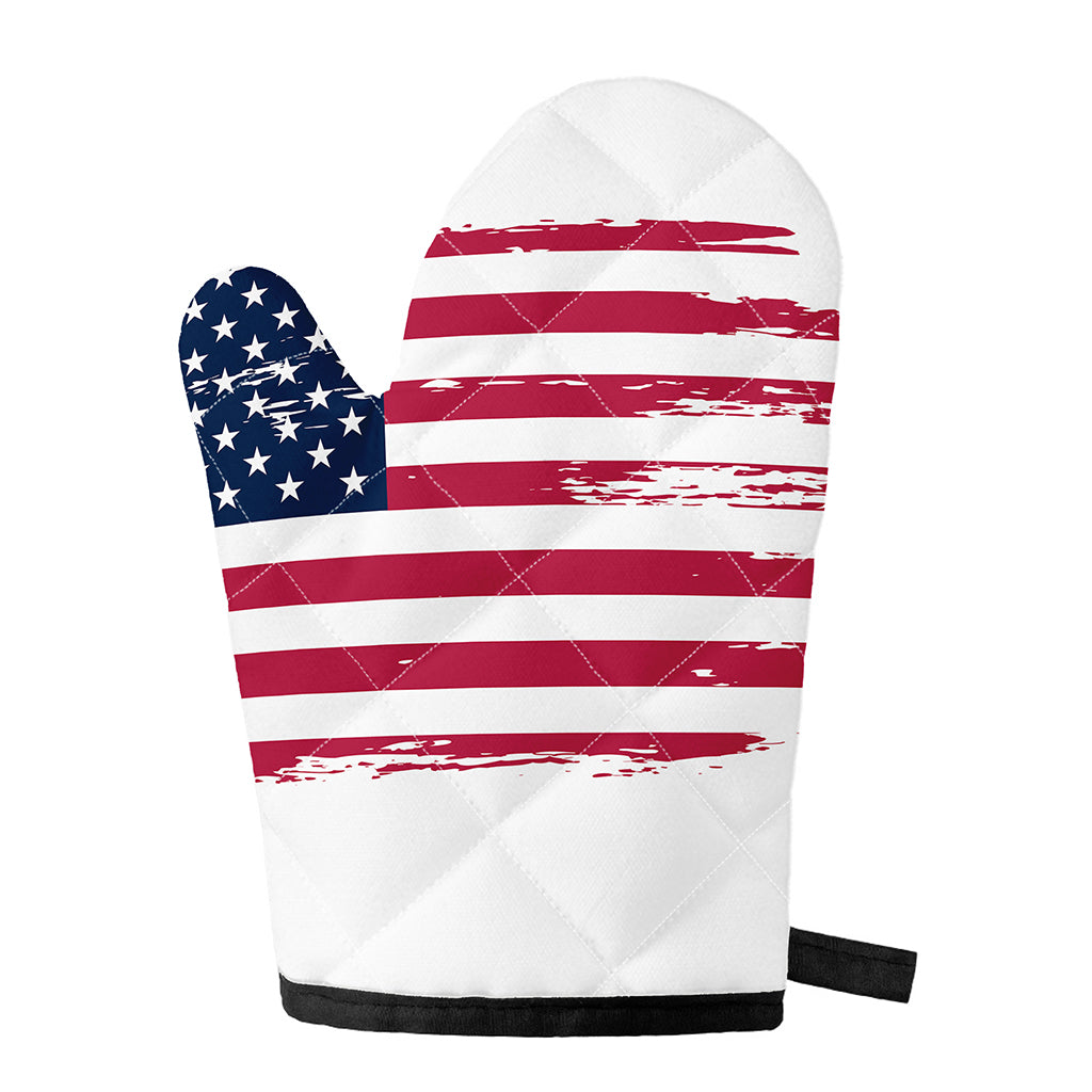 Grunge Flag Of USA Print Single Oven Mitt