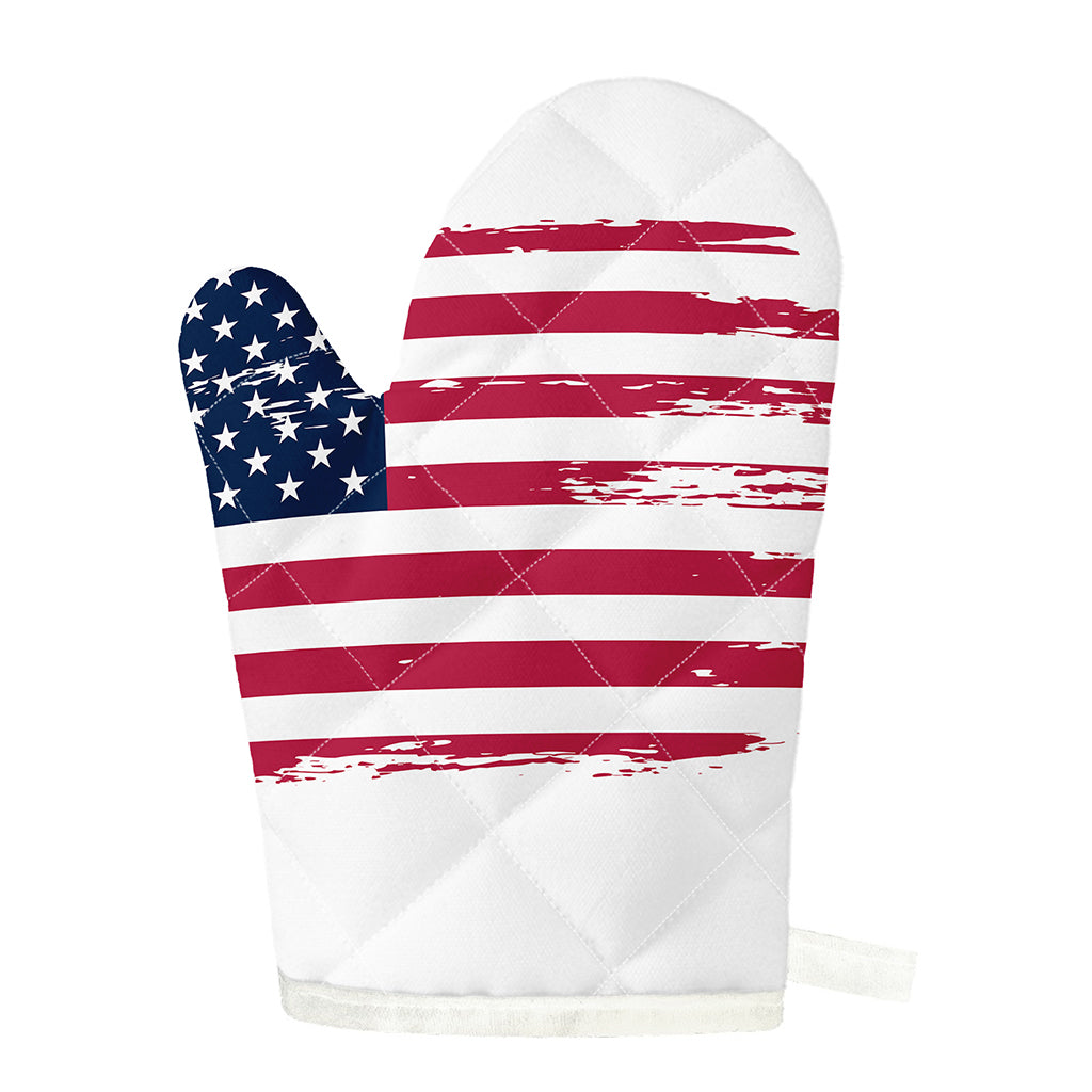 Grunge Flag Of USA Print Single Oven Mitt