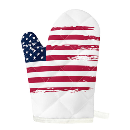 Grunge Flag Of USA Print Single Oven Mitt