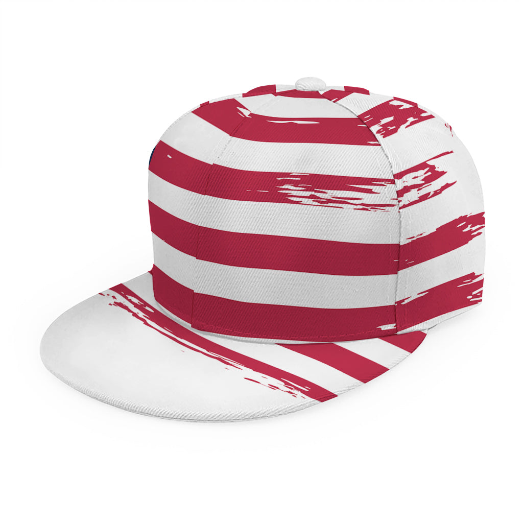 Grunge Flag Of USA Print Snapback Cap