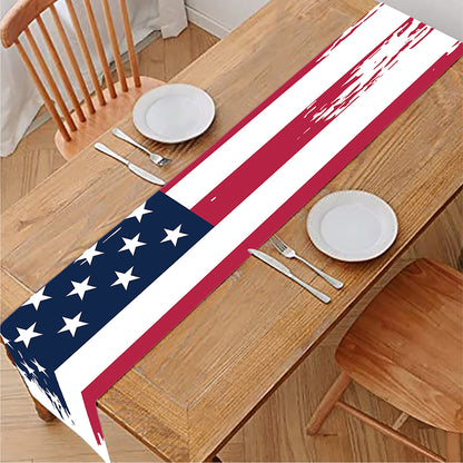Grunge Flag Of USA Print Table Runner