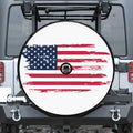 Grunge Flag Of USA Print Tire Cover With Camera Hole