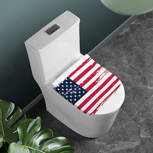 Grunge Flag Of USA Print Toilet Lid Cover