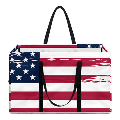 Grunge Flag Of USA Print Utility Tote Bag