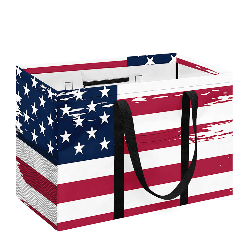 Grunge Flag Of USA Print Utility Tote Bag