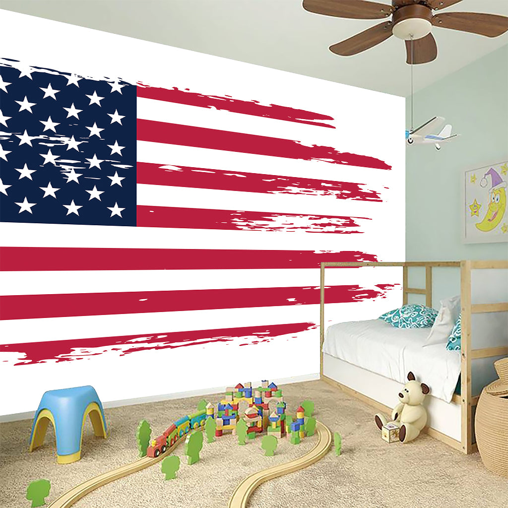 Grunge Flag Of USA Print Wall Sticker