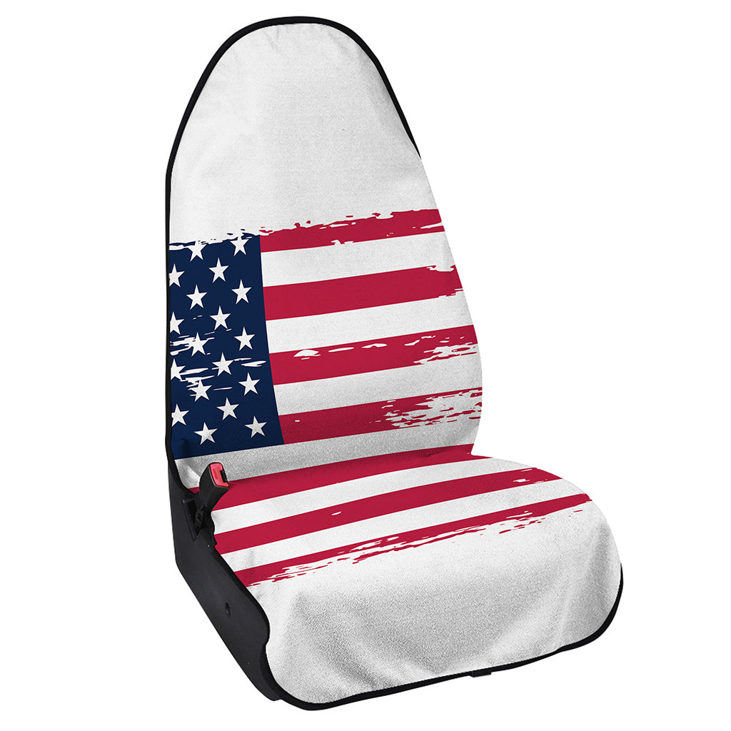 Grunge Flag Of USA Print Waterproof Car Seat Cover