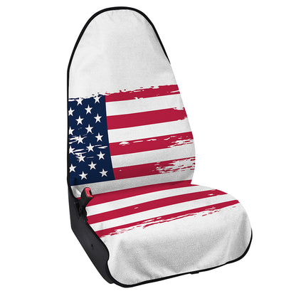 Grunge Flag Of USA Print Waterproof Car Seat Cover