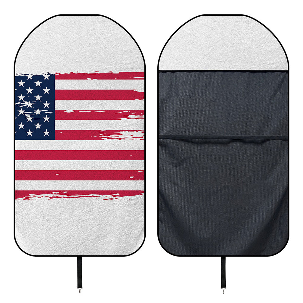 Grunge Flag Of USA Print Waterproof Car Seat Cover