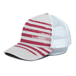 Grunge Flag Of USA Print White Mesh Trucker Cap